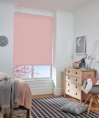 Pink Roller Blind for Window Covering.